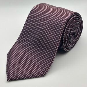 Chaps | Micro Woven Pattern Silk Necktie Tie | Burgundy